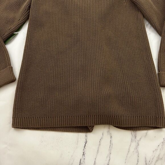 Margaret O'Leary Womens Shawl Collar Cardigan Sweater Size XS Brown Chunky Knit - Picture 12 of 12